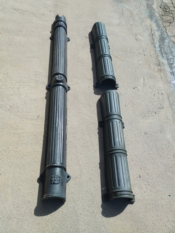 cubre bajante metal plast 197x15-20x11-12 88.5x16.5-20x13